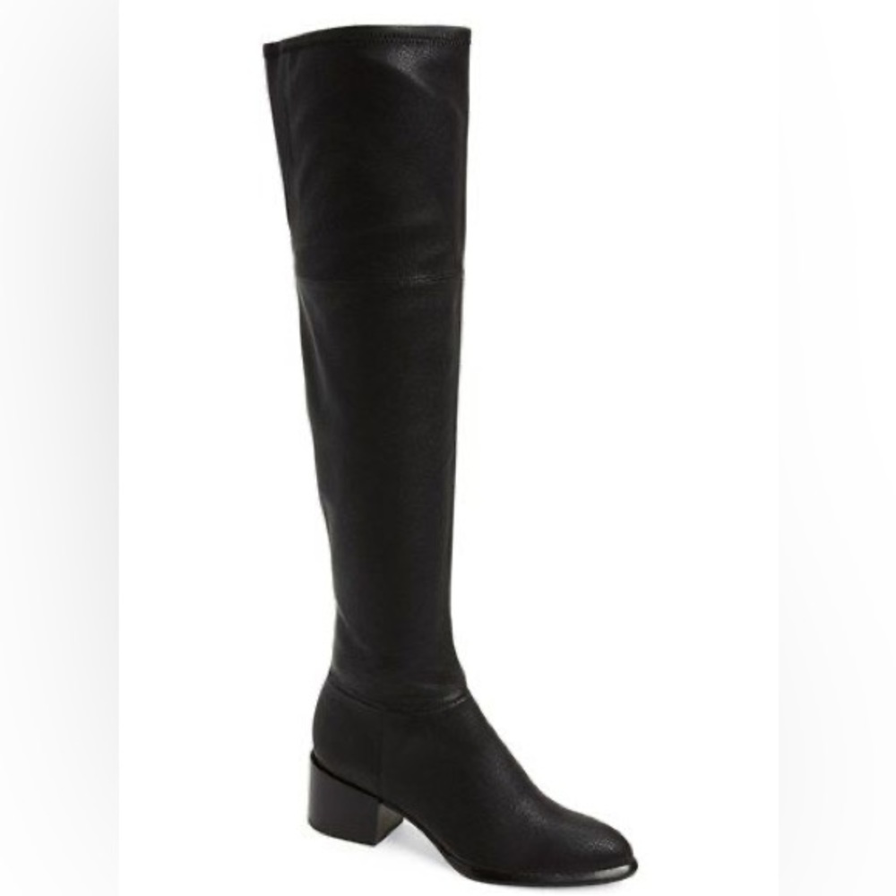 CALVIN KLEIN Black Stretchy Over-the-Knee Riding Nani Boots NWT